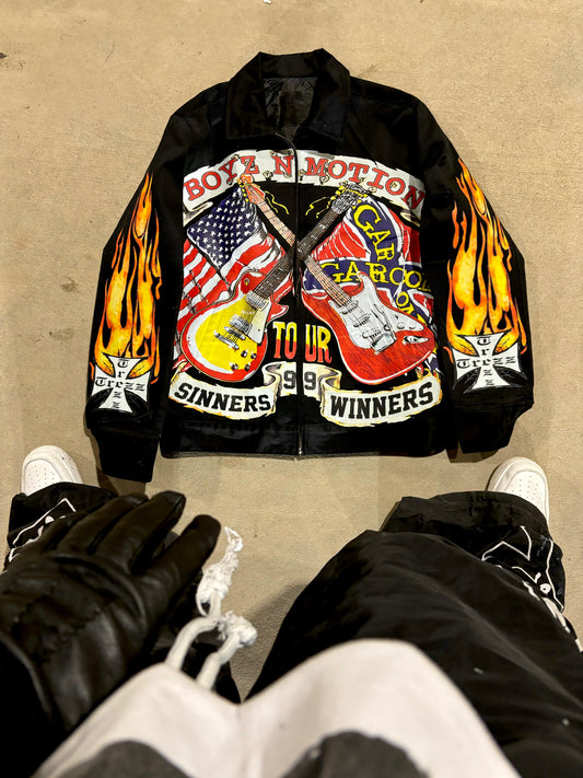 Black “Sinners&Winners” DesignerTREZZ™️ Worker Jacket